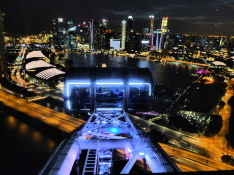 The view from our Singapore Flyer pod