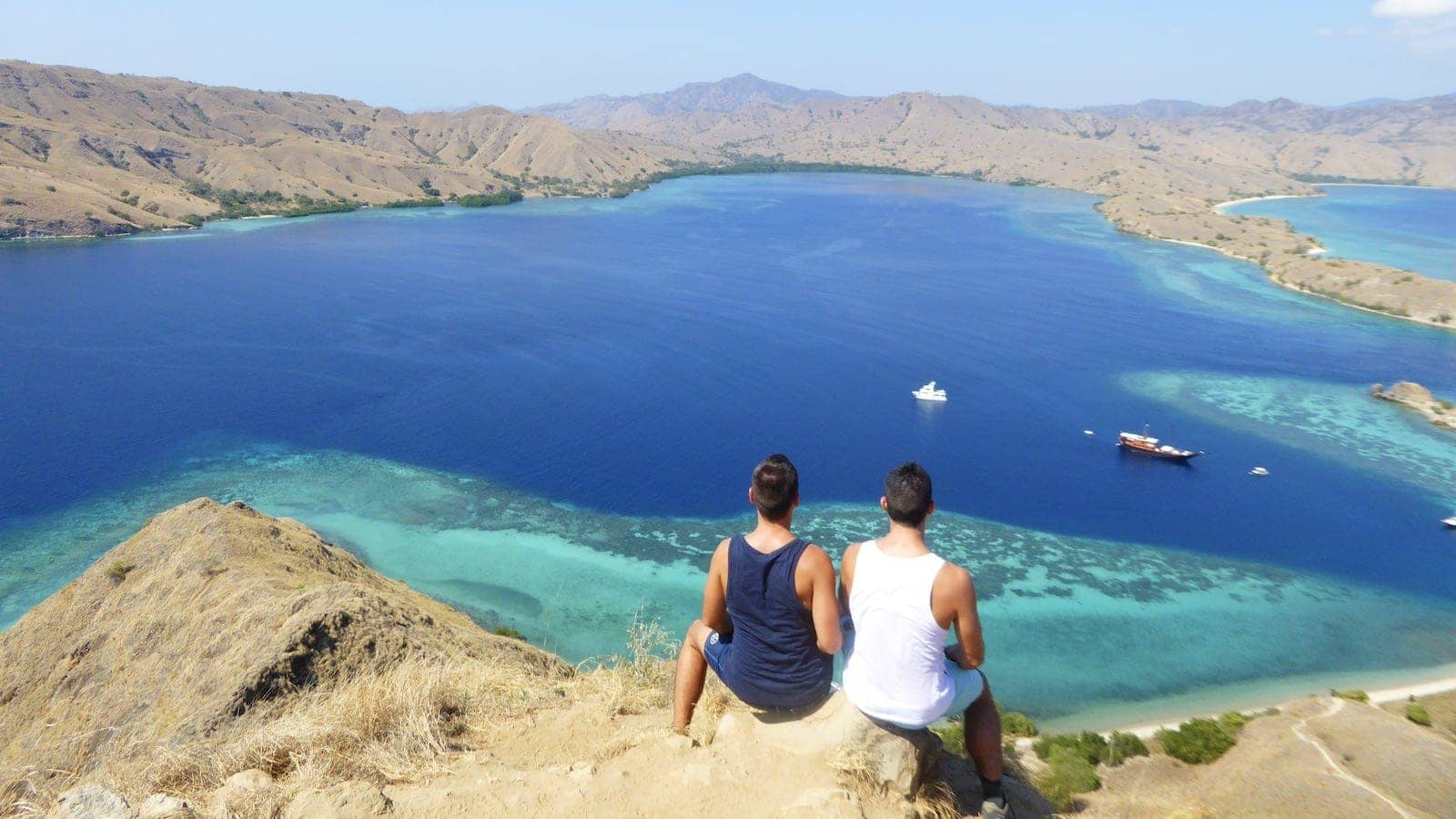 Gay couple in Indonesia at the Komodo National Park