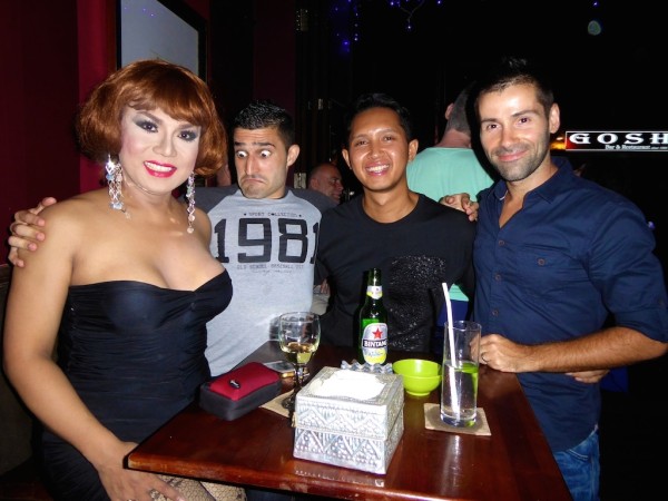 Drinks at Bali Joe gay bar Seminyak Bali