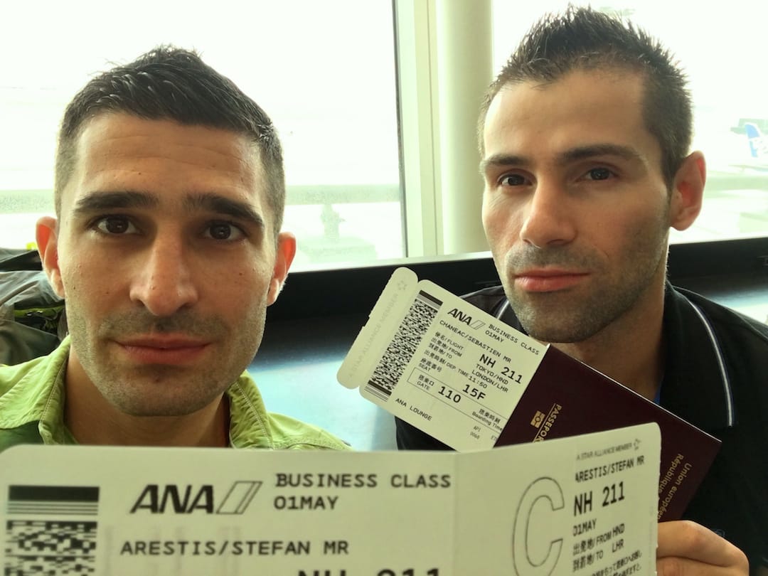 ANA business class boarding passes Nomadic Boys