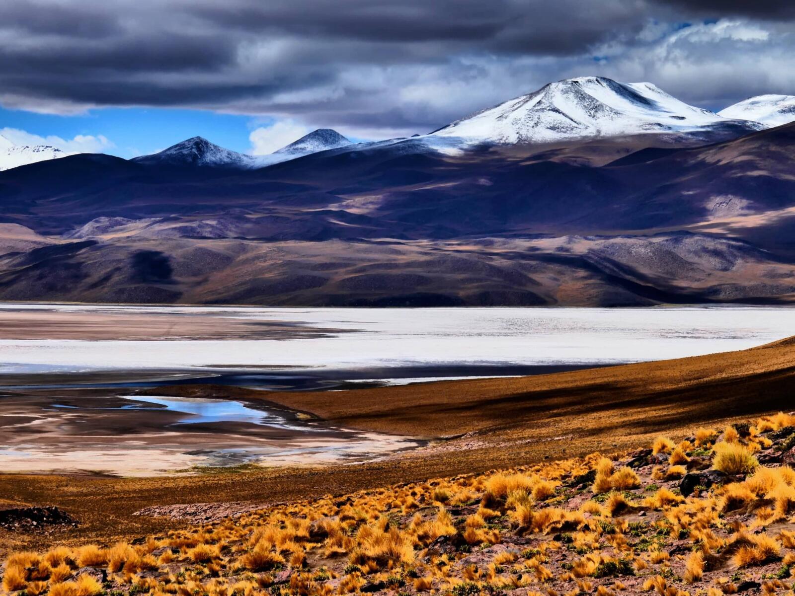 The Capur Salt flats scenery, a highlight of South America.