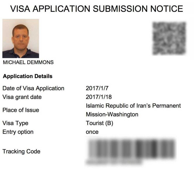 Gay Iran visa application