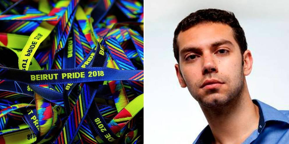 Beirut Pride 2018 wristbands and its founder Hadi Damien