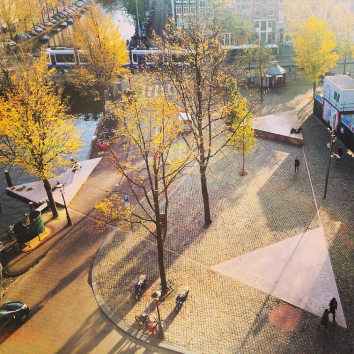 The Homomonument memorial of Amsterdam in full taken from above