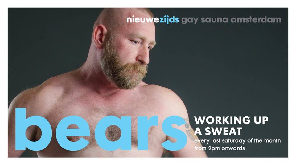 Bear themed party at the Nieuwezjids gay sauna in Amsterdam