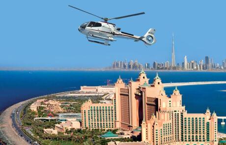 A helicopter tour over the city is an amazing experience for gay travellers to Dubai.