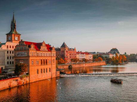 A romantic cruise along the Vltava river  is the perfect way to enjoy your gay-cation in Prague!