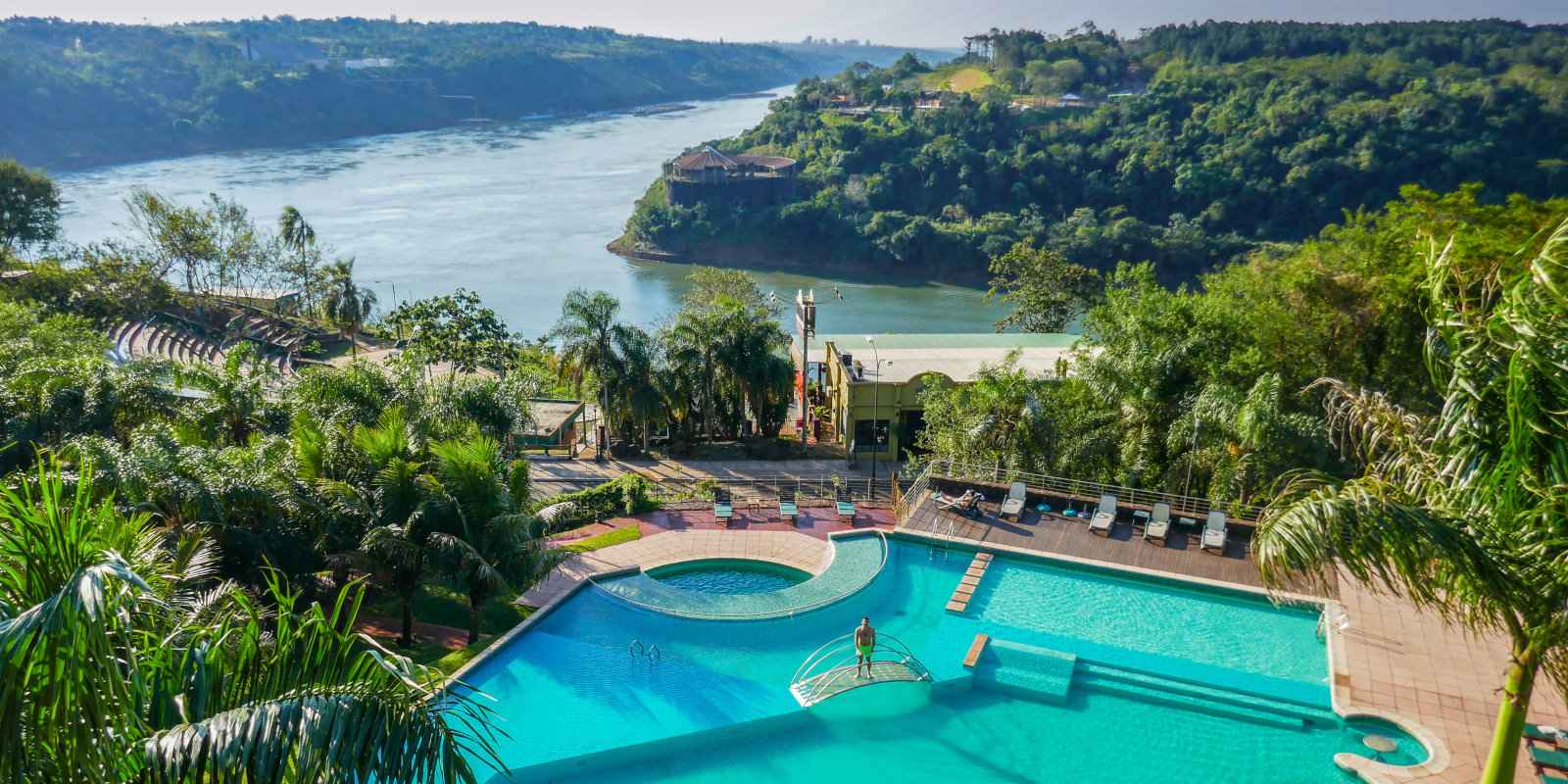 Incredible views from the gay friendly Amerian Portal Hotel in Puerto Iguazú.