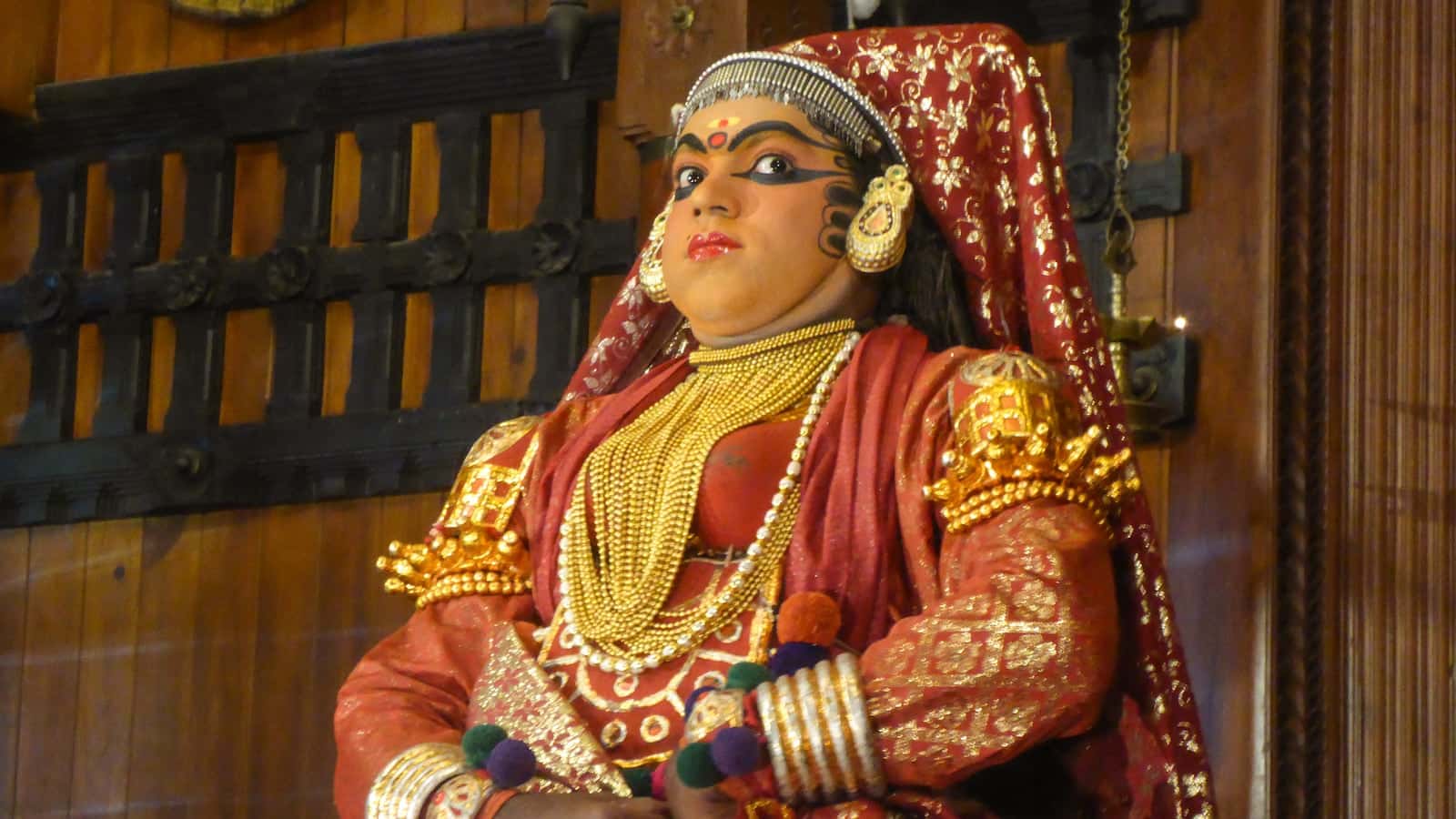 Kathakali dancer in Kochi during Gay Kerala Queer Pride