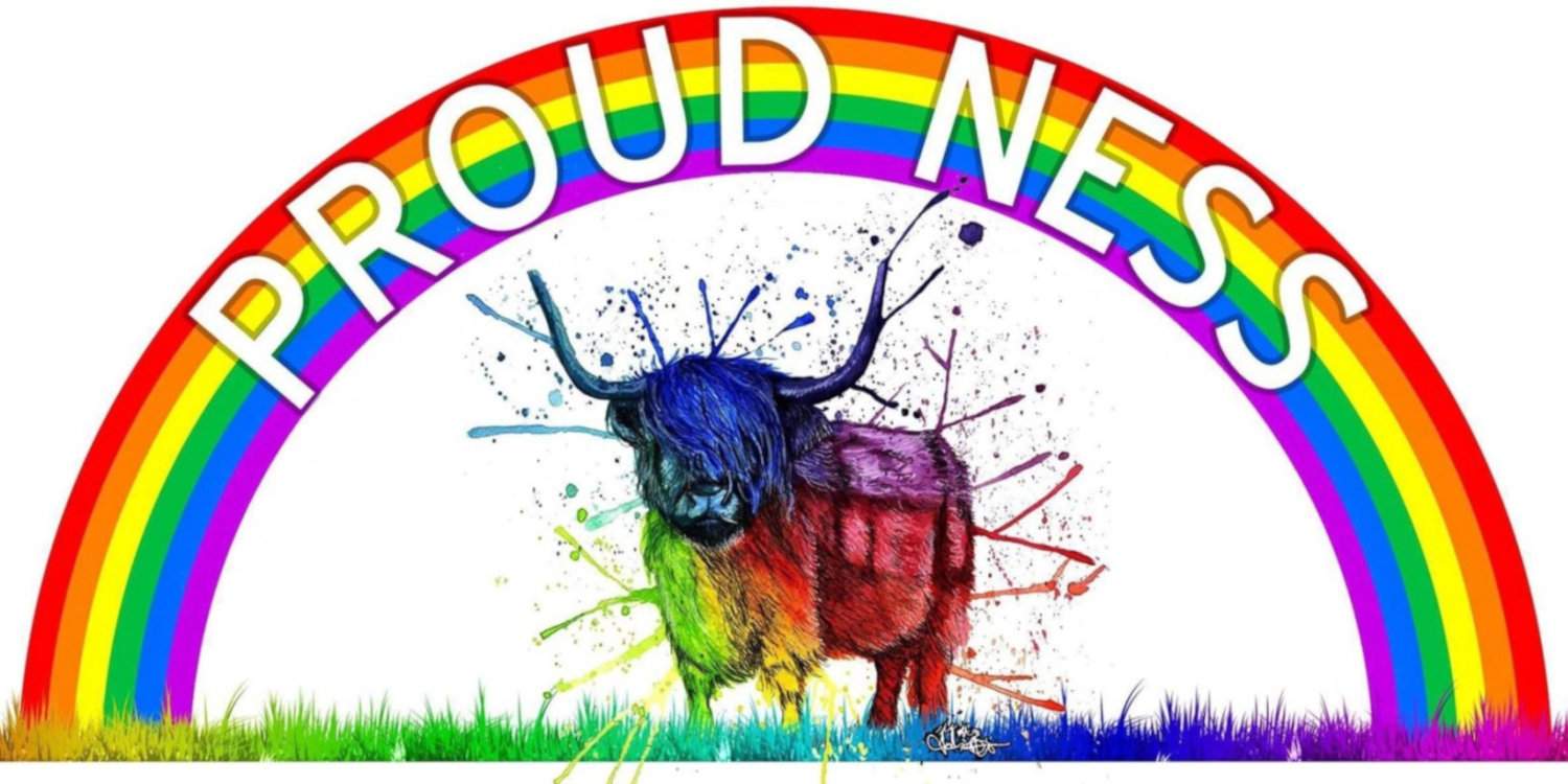 Proud Ness is a great LGBT organisation in the Scottish highlands, with the cutest logo!