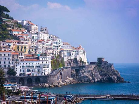 Amalfi is a gorgeous city perched on the cliffs of the Amalfi coastline and one of the most popular spots in the area