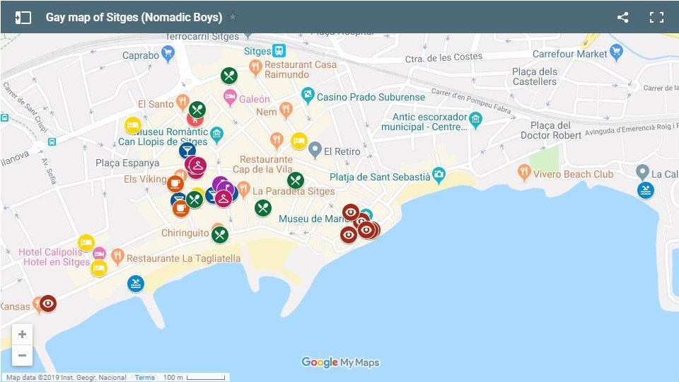 Use this map to find all the best gay places to stay, eat, party and explore in Sitges, Spain