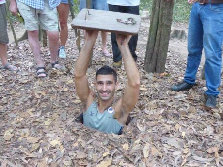 The Cu Chi Tunnels in Saigon are a fascinating and sobering way to learn more about the Vietnam War