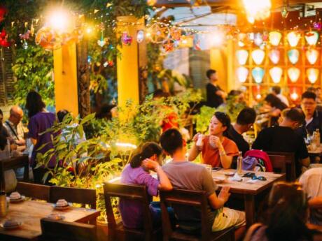 Dine in a pretty rooftop garden on authentic Vietnamese food at Secret Garden restaurant