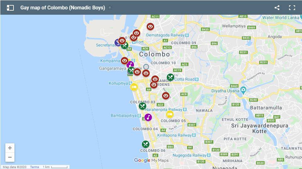 Our gay map of Colombo showing all our favourite gay friendly hotels, bars, clubs, restaurants and things to do in Sri Lanka's capital city