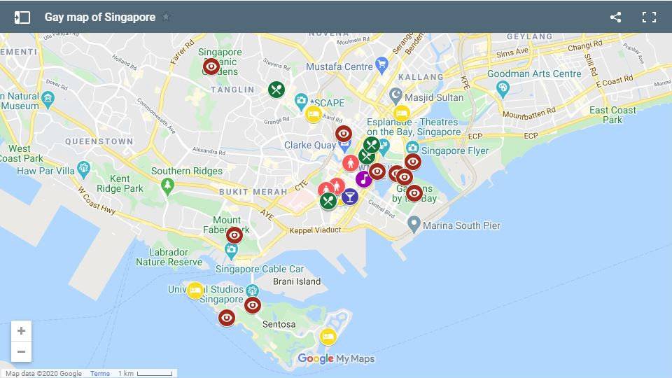 Find all our favourite gay hotels, bars, clubs, restaurants and more on this gay map of Singapore