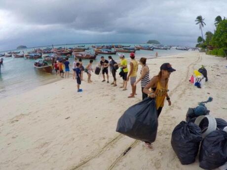 If you want to make a difference while visiting Koh Lipe you can join one of the weekly beach and island cleanups organised by Trash Hero