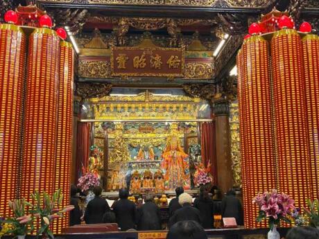 A visit to the Tianhou Temple is a must when you're in Taipei, if you can find it!