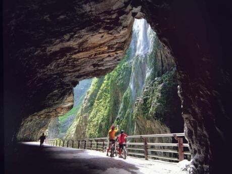 The Taroko Gorge National Park is definitely worth visiting as a day trip from Taipei if you like stunning natural scenery