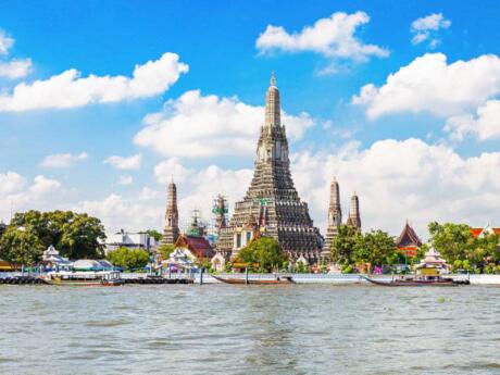 Wat Arun is one of the most recognisable images of Thailand, and you can get an amazing view of the city by climbing the tallest tower