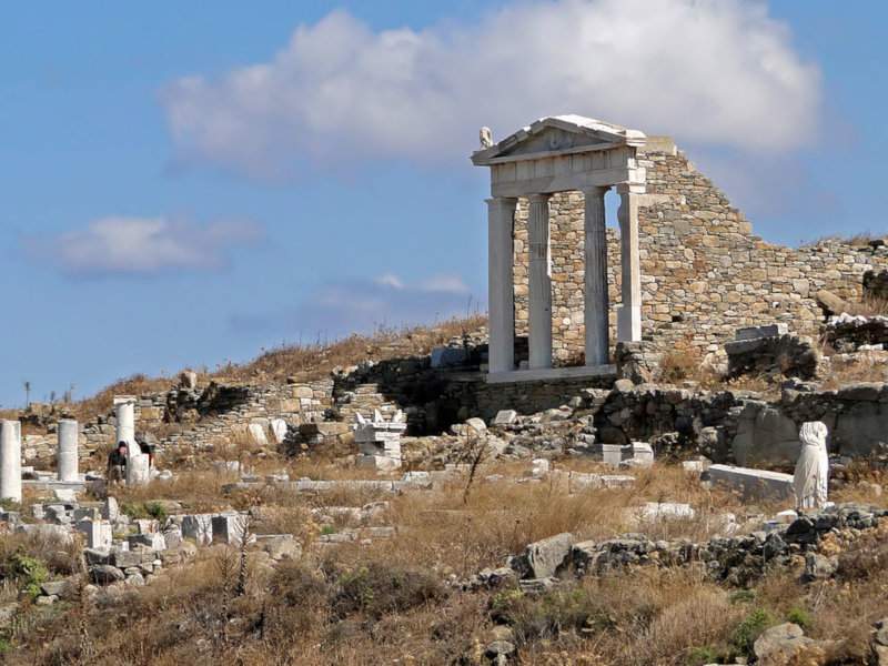 While in Mykonos make sure you also explore nearby Delos Island, where the Greek god Apollo was said to have been born