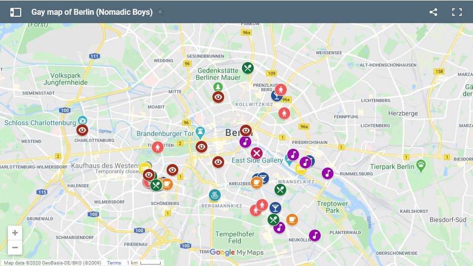 Check out our gay map of Berlin with all the coolest gay hotels, gay bars, clubs, cafes and more!