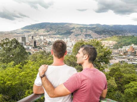 View of the city of Medellin by Nomadic Boys, gay couple Stefan and Sebastien