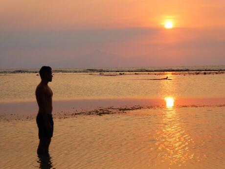 A romantic sunset on Gili Trawangan, a little heaven for gay couples