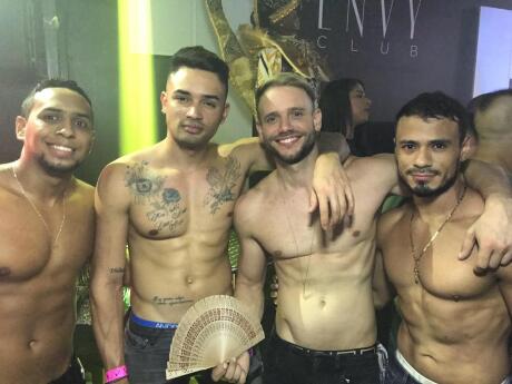 A group of hot guys partying at Envy club in Panama city