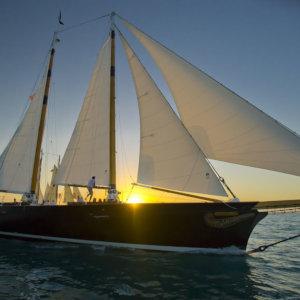 For the ultimate romantic adventure, go sailing on a schooner at sunset in Key West