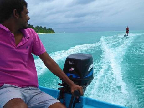 The Maldives are a wonderful spot to try lots of water-sports - from jet-skiing to parasailing!