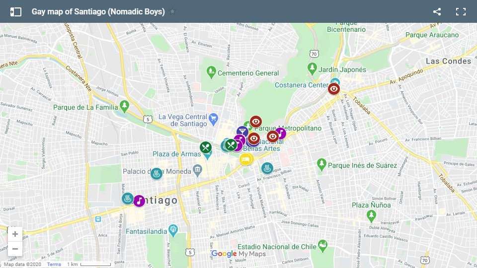 Check out our gay map of Santiago so you can see where all the best gay hotels, bars, clubs, restaurants and more are located