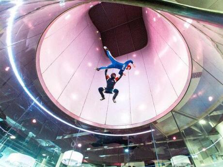 In Manchester you can experience the thrill of skydiving without having to jump out of a plane!