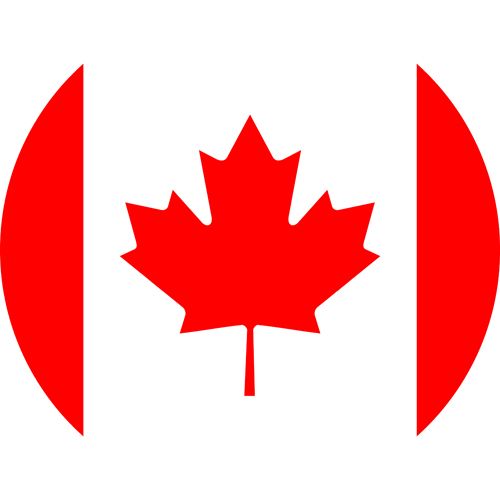 Gay flag of Canada with the red leaf in the middle, one of the most gay friendly countries in the world