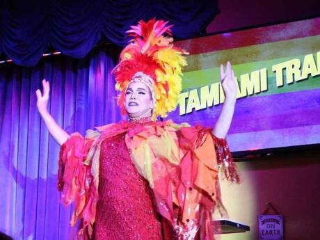 Miss Beneva Fruitville hosts a hilarious drag queen bingo event at the the McCurdy's Comedy Theatre once a month 