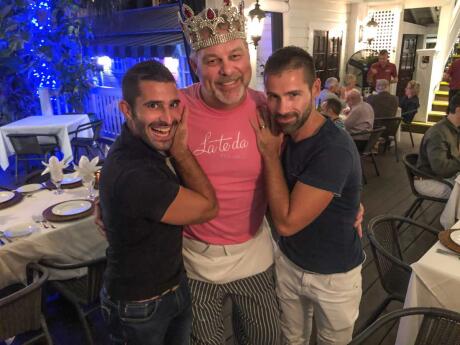 The nomadic boys with the charismatic chef of Lateda gay restaurant in Key West