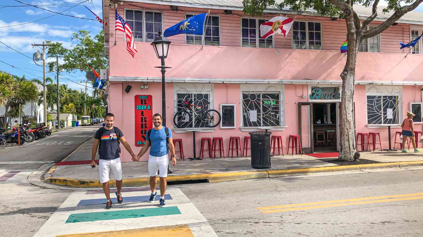 The rainbow crossing in Key West is your first sign that you've found the gay neighbourhood!