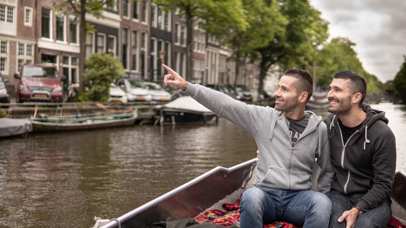 Nomadic Boys are Stefan and Sebastien gay couple, here they are together in Amsterdam