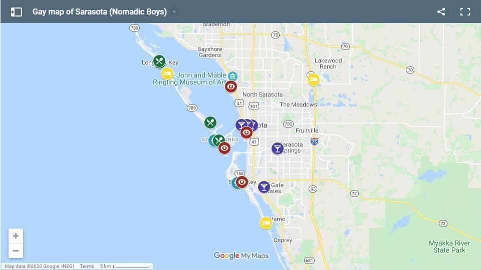 Here's our gay map of Sarasota, with all the best places for gay travellers to stay, party, eat and what to do!