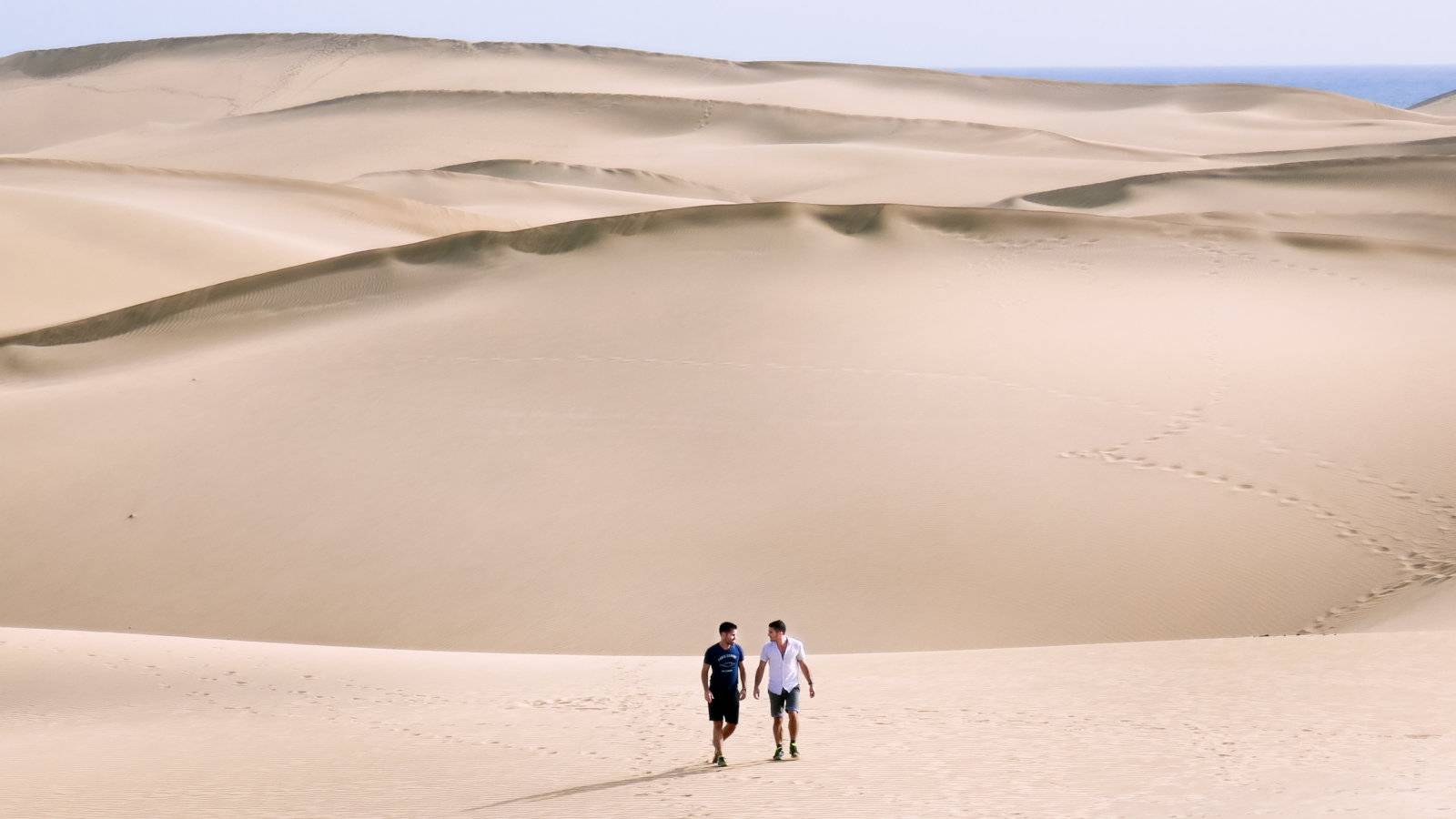 The sand dunes of Maspalomas in Gran Canaria are an impressive sight, and a popular spot for some gay cruising!