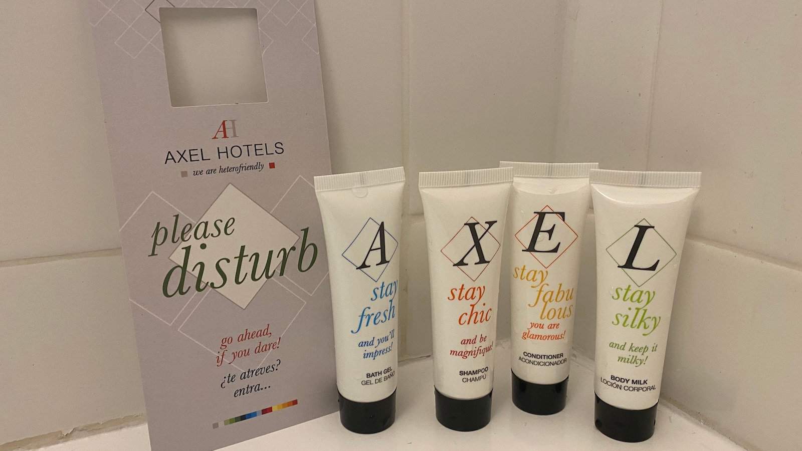 The Axel Hotel in Berlin is known as the 'grindr' hotel for its tolerant attitude to hanky panky and the fact it is a 'hetero-friendly' hotel!