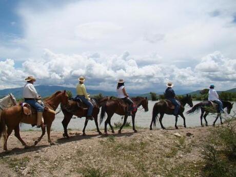 Going horseback riding through Coyote Canyon is a fun way to feel your own Mexican fantasy