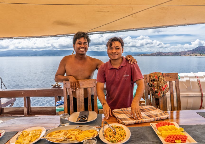 Two gay men on a gay sailing trip.