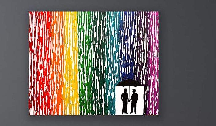 Art for the home is one of the best gifts for gay couples, especially if it's rainbow!