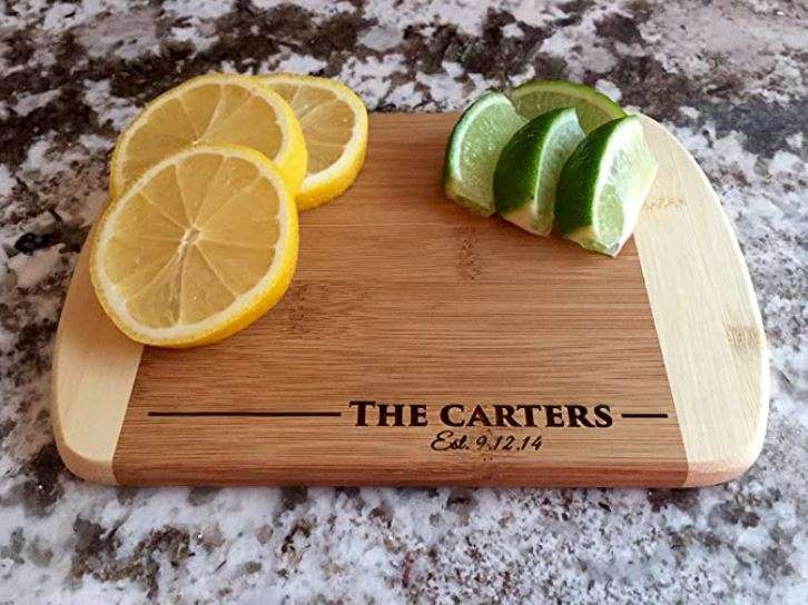 A personalized cutting board is a sweet gift that a gay couple will smile at every time they use it