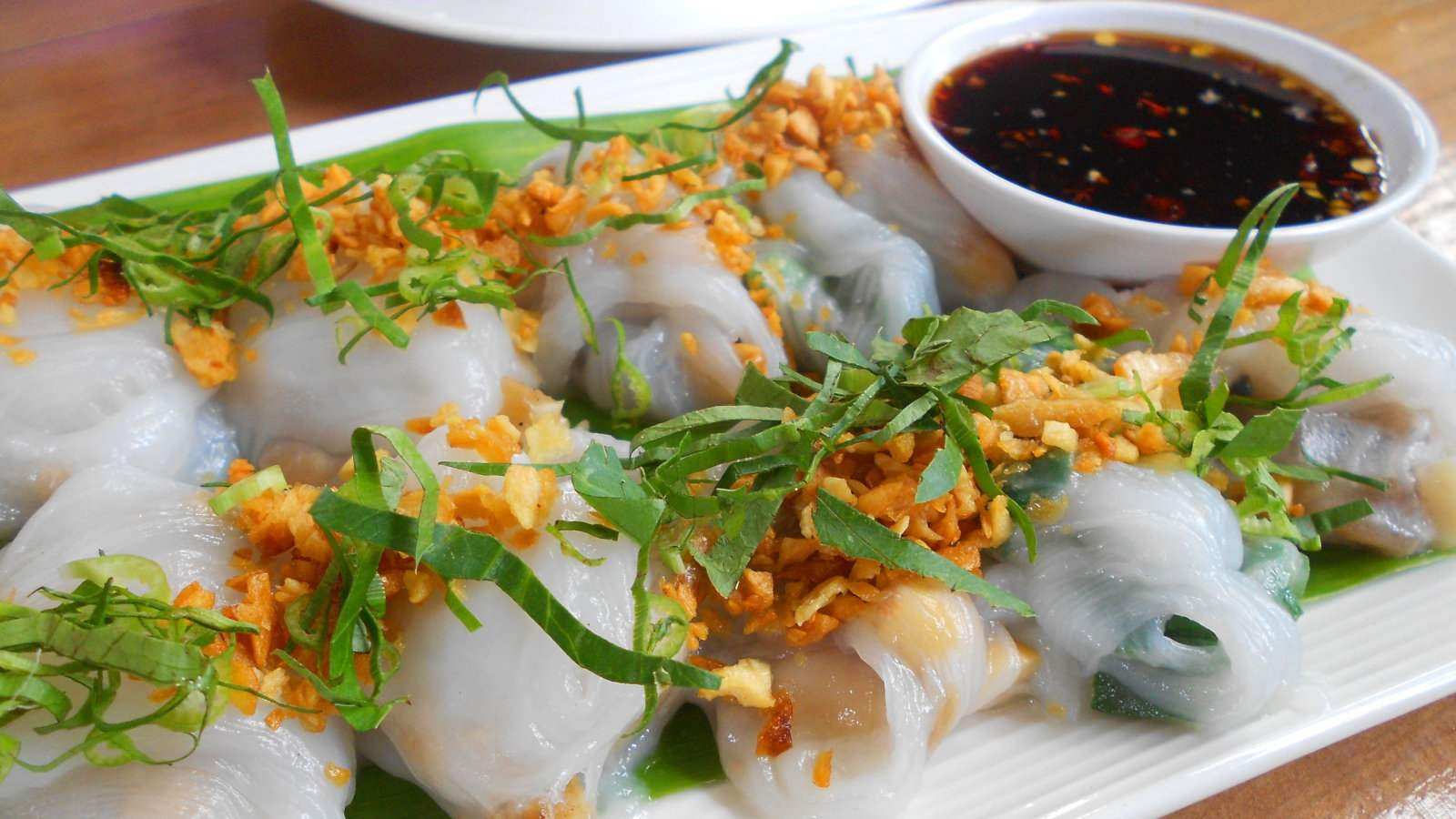 Banh cuon are a type of Vietnamese roll with yummy mushroom fillings