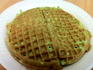 Banh kep la or pandan waffle is a traditional food from Vietnam that's also called a pandan waffle