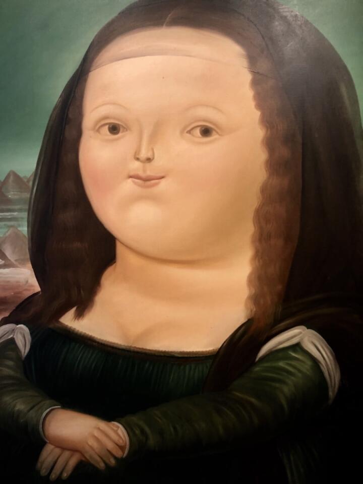 Fat Mona Lisa Botero artwork in Bogota