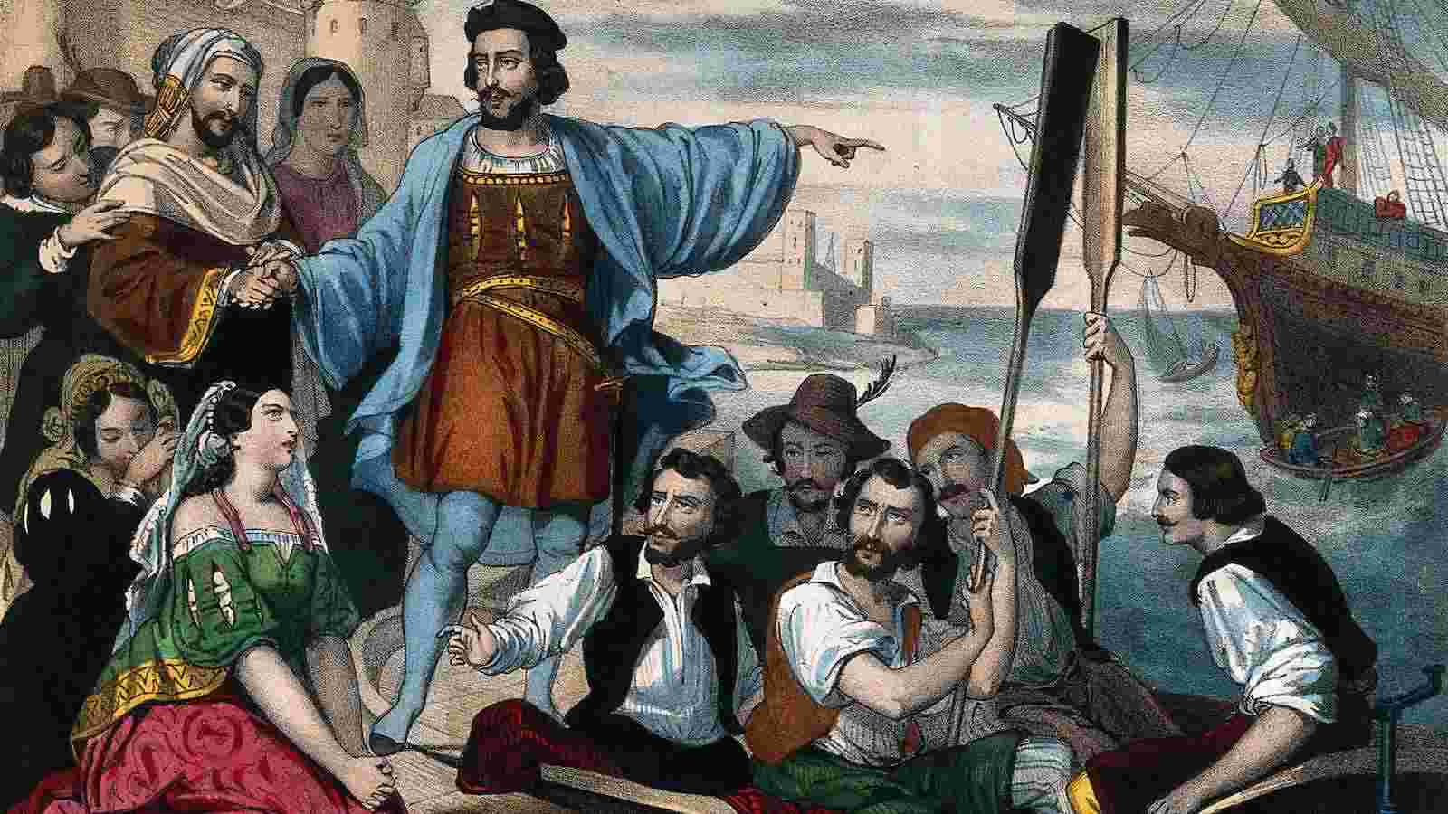 Christopher Columbus is credited as discovering the Americas, even though they were already populated and had been 'discovered' by Europeans before