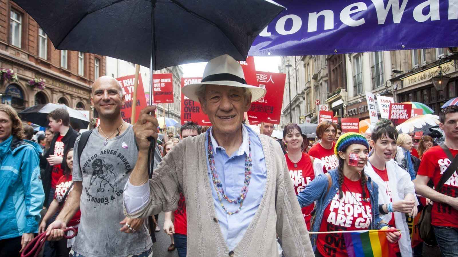 Sir Ian McKellen is a famous gay actor known for his LGBTQ activism as much as his talented acting work